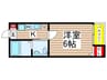リベルテ船橋夏見 1Kの間取り