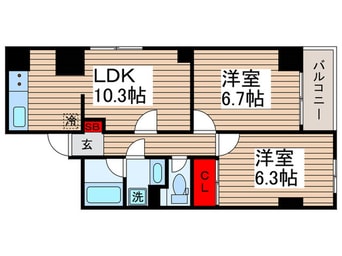 間取図 メルベーユ吉田