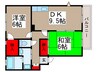 イ－ストユ－ 2DKの間取り