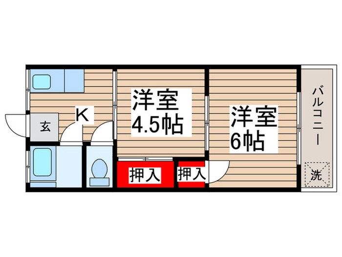 間取り図 ポニ－ニュ－ハイツ