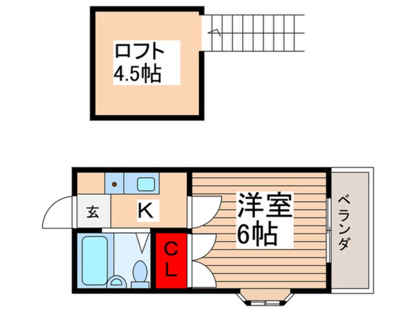 間取図 ﾊﾟﾙｰﾑ栗山№1