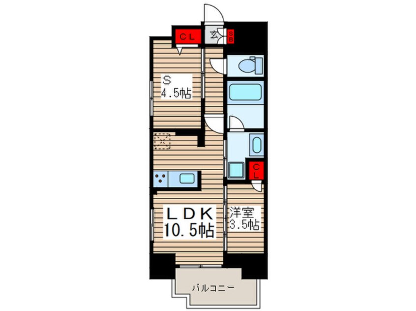 間取図 コスモグラシア浅草