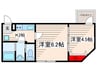 T.A江戸川区中葛西7丁目 2Kの間取り