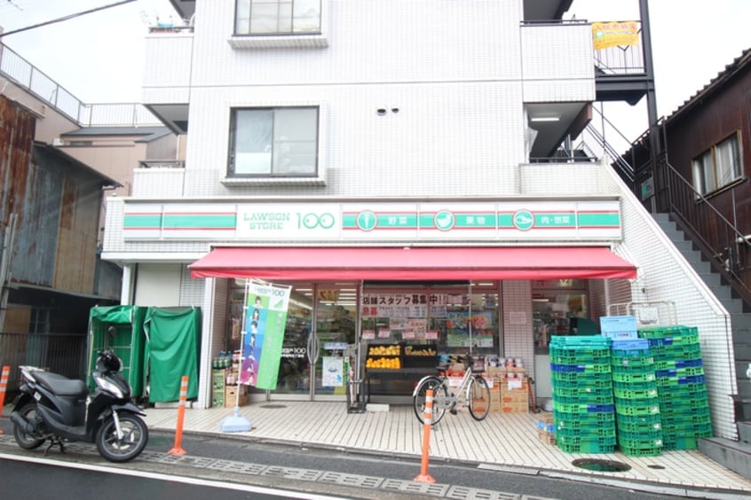 ローソンストア100　鶴見馬場5丁目店(コンビニ)まで426m ブル－ハイム