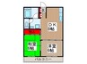 西青木第一マンション 2DKの間取り