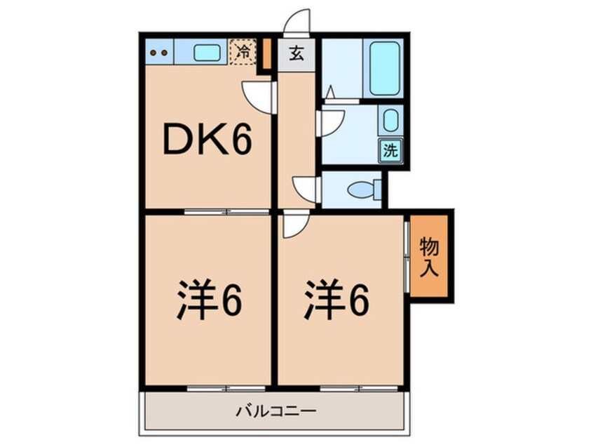 間取図 フラットカジマヤ