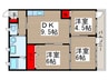 コーポ金子 3DKの間取り