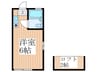 田村荘 1Rの間取り