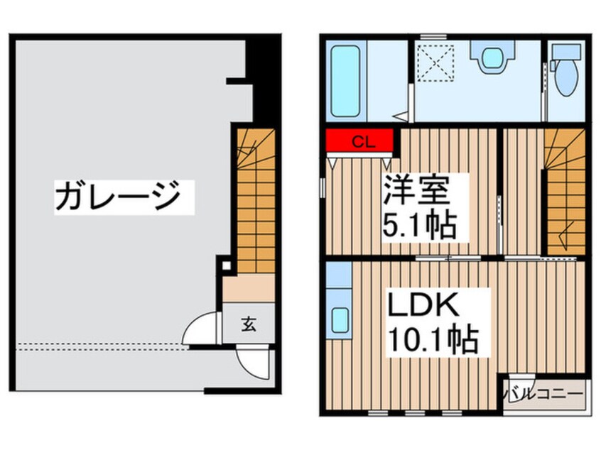 間取図 いえガレージA