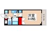 KISMET浦安 1Kの間取り