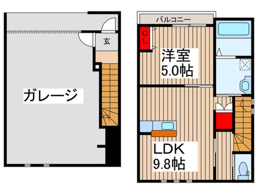 間取図 いえガレージＢ