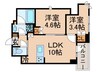 クリオラベルヴィ新富町 2LDKの間取り