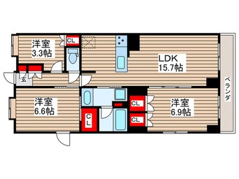 間取図 サステナブランシェ本行徳