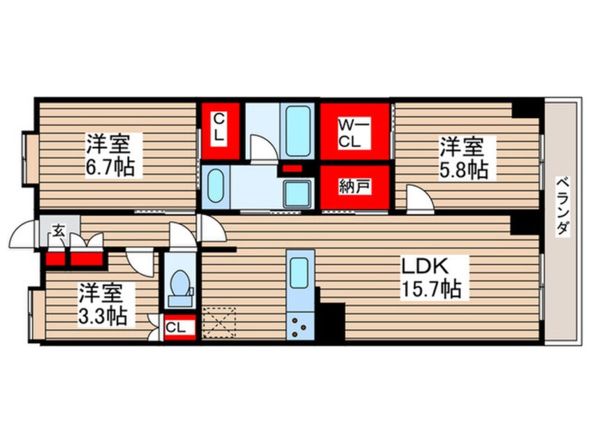 間取図 サステナブランシェ本行徳