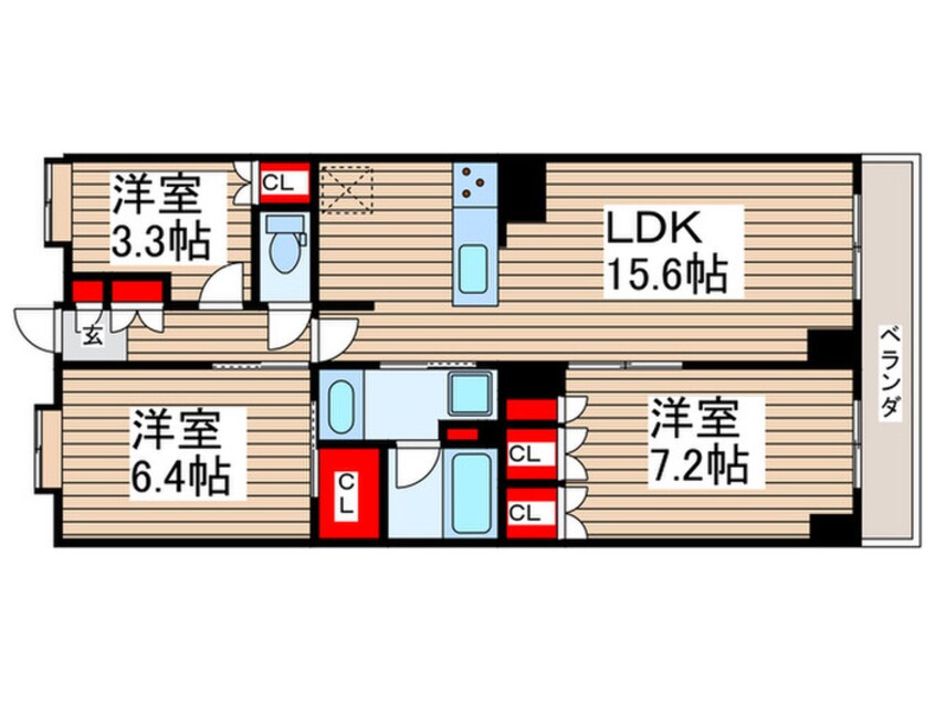 間取図 サステナブランシェ本行徳