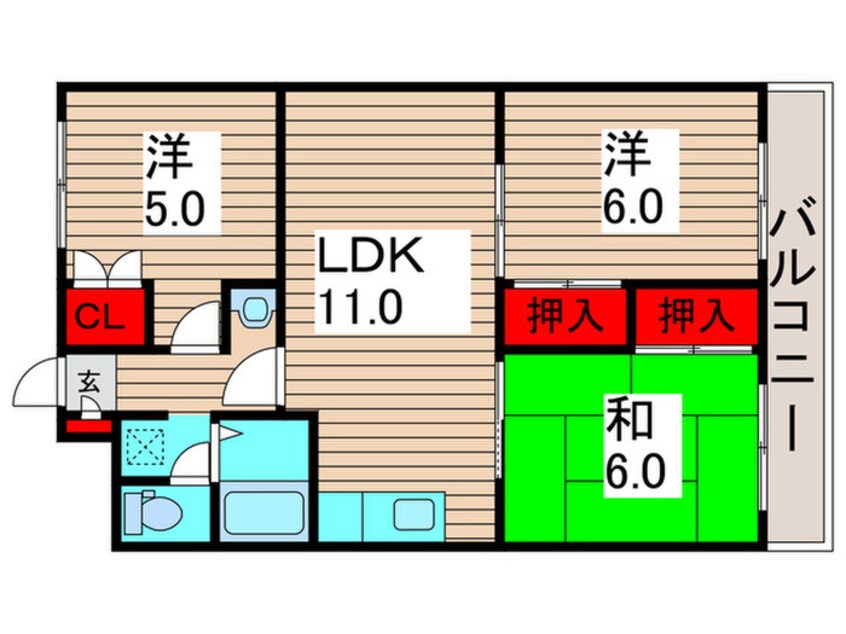 間取図 リアライズ北綾瀬