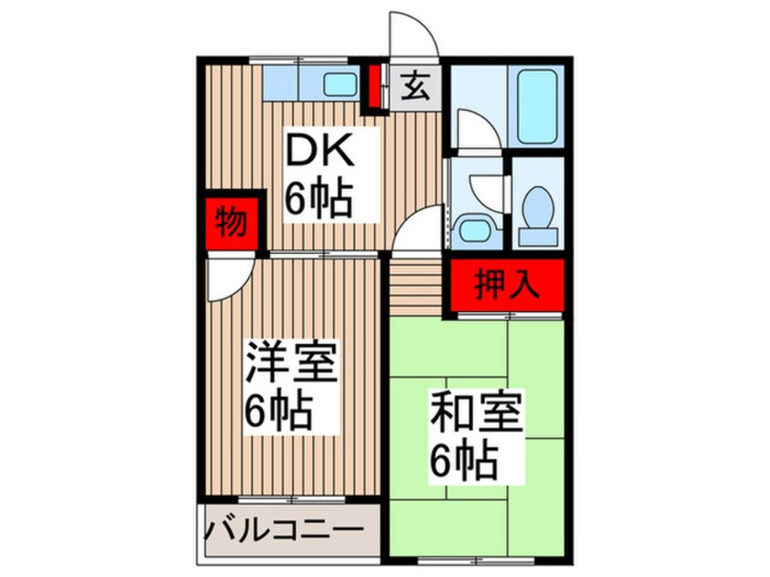 間取図 サンフラッツ久米