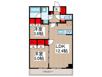 間取図 アジールコート汐浜キャナル