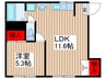 南柏パインヒル 1LDKの間取り
