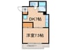 越後屋マンション 1DKの間取り