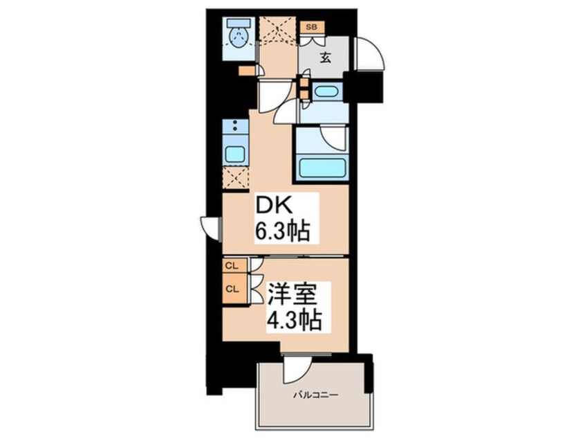 間取図 ミリアレジデンス浅草駒形