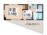 ワンステップビル 1Kの間取り