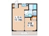 ｸﾞﾘｰﾝﾊｲﾂ西高 1LDKの間取り