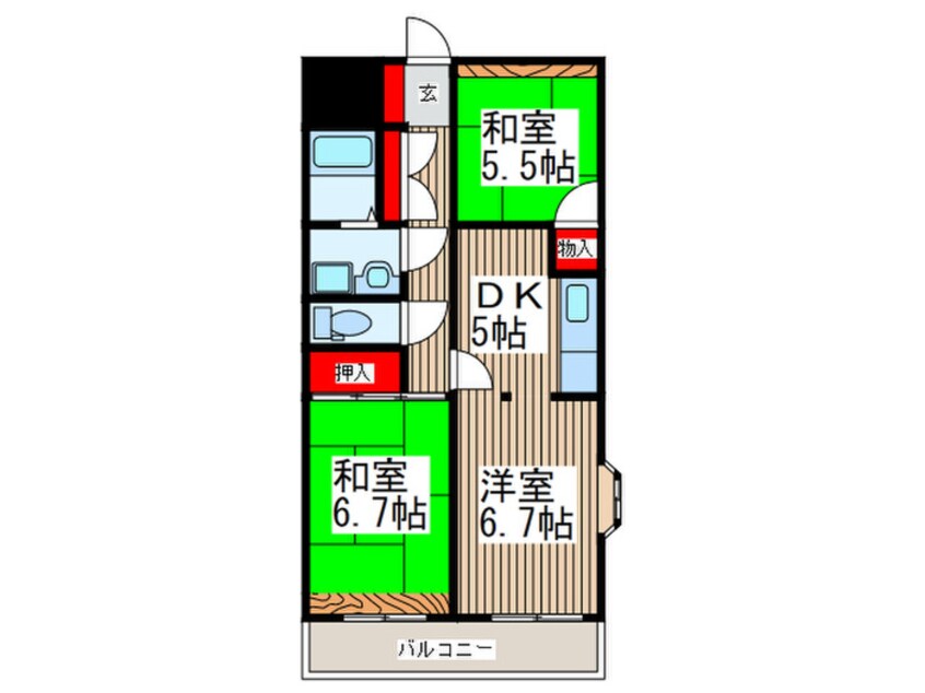 間取図 エクセレント新秋津