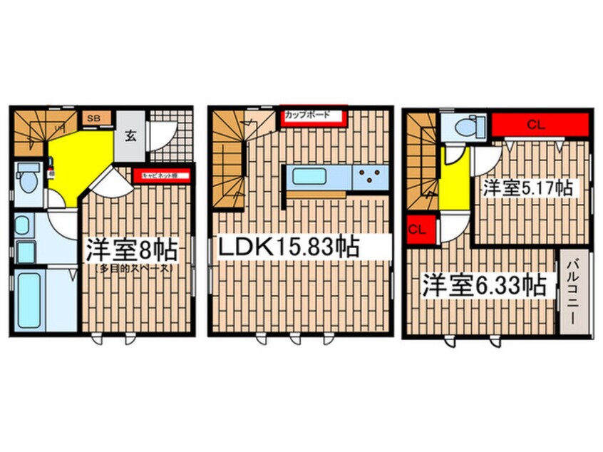 間取図 Ｎｉｓｈｉｏｇｉ Ｈｏｕｓｅ Ｄ