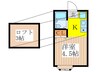 サンパレス 1Rの間取り