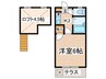 コ－ポアストロ 1Kの間取り