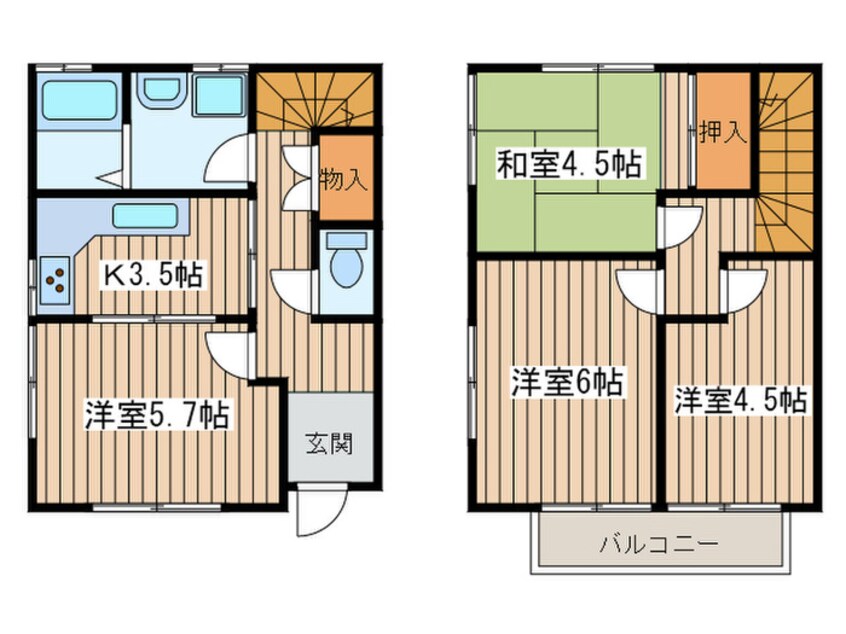 間取図 ひかりハイツＡ