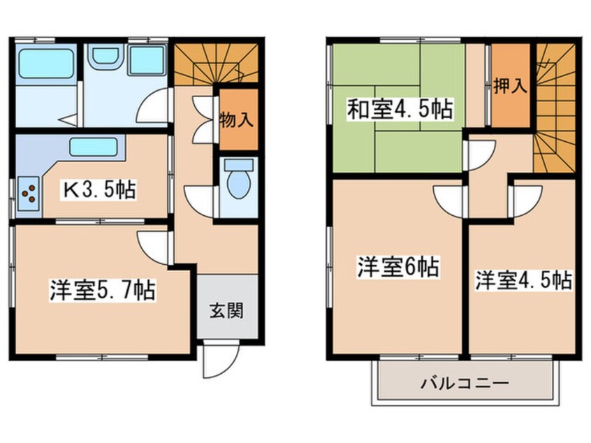 間取図 ひかりハイツＡ