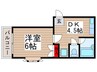 ベルシャトウ西浦和 1DKの間取り