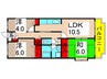 コンフォ-ト山崎 3LDKの間取り