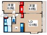 アリエルコート 2LDKの間取り