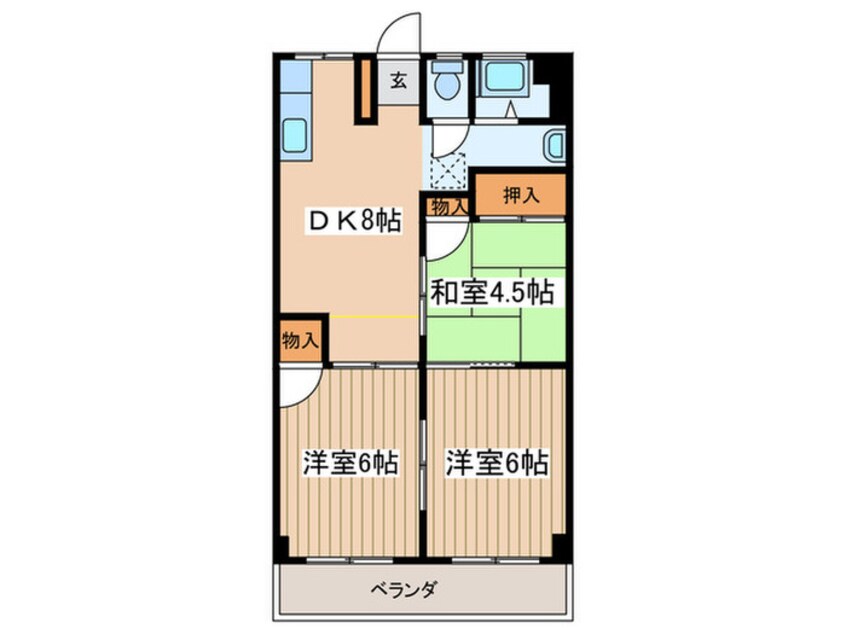 間取図 カルチャー武蔵野Ⅰ