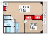 高橋マンション 1LDKの間取り