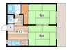 西田ハイツ 2Kの間取り