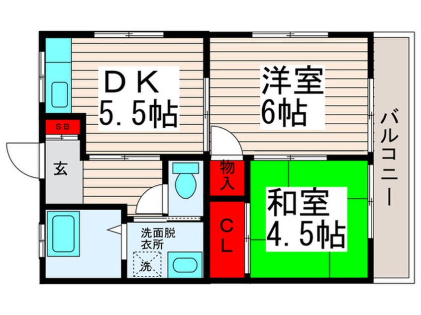 間取図 ハイツヒビヤ