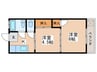 アルバーノ 2Kの間取り