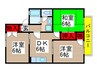 ローズハイムＢ 3DKの間取り