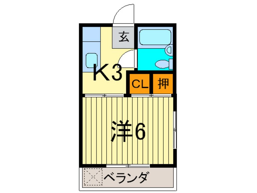 間取図 フラット田園