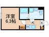 グレイスミロ南常盤台 1Kの間取り