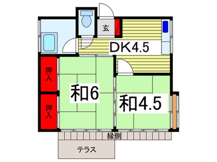 間取図 市川様貸家２