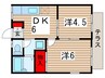 エステートピアさかい 2DKの間取り