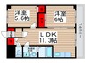 サンパラッツォ馬橋 2LDKの間取り