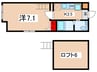 アザーレ・プラネ読売ランド前Ⅱ 1Kの間取り