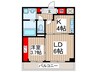 ダイヤモンドクレスト南流山 1LDKの間取り