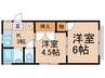 第一のくぼハイツ 2Kの間取り